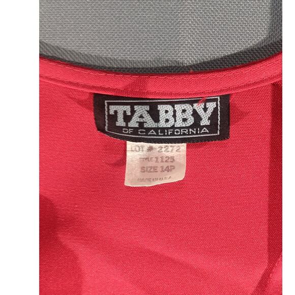 Vintage Tabby of California Red Blazer Size 14P 80s Power Suit Jacket USA Made - Picture 3 of 7